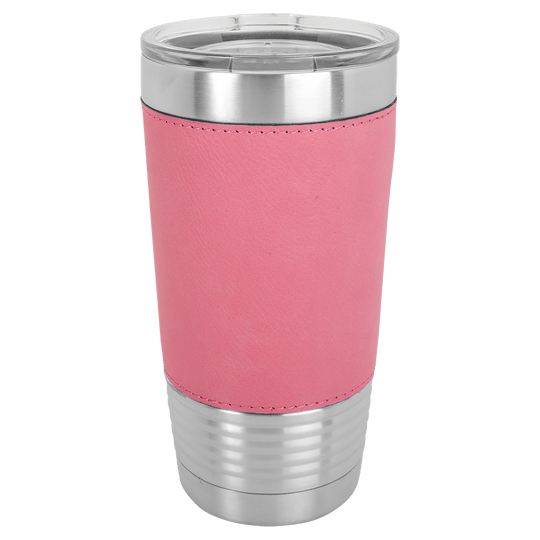 20oz Customizable Leatherette Stainless Steel Tumbler