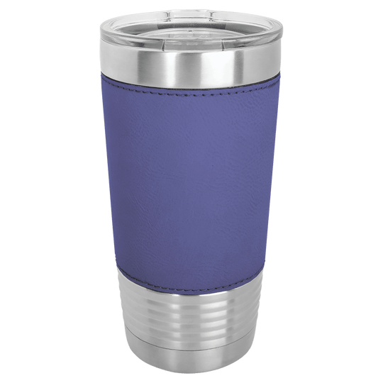 20oz Customizable Leatherette Stainless Steel Tumbler