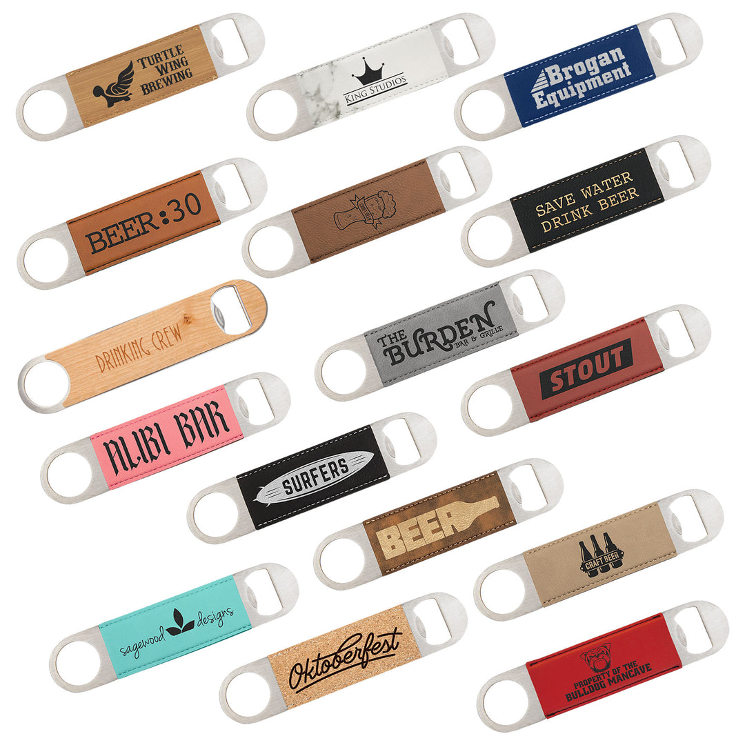 1 1/2" x 7" Leatherette Bottle Opener