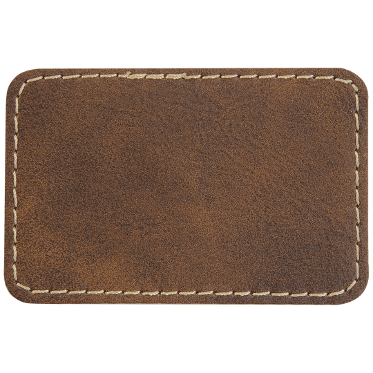 3" x 2" Rectangle Laserable Leatherette Patch
