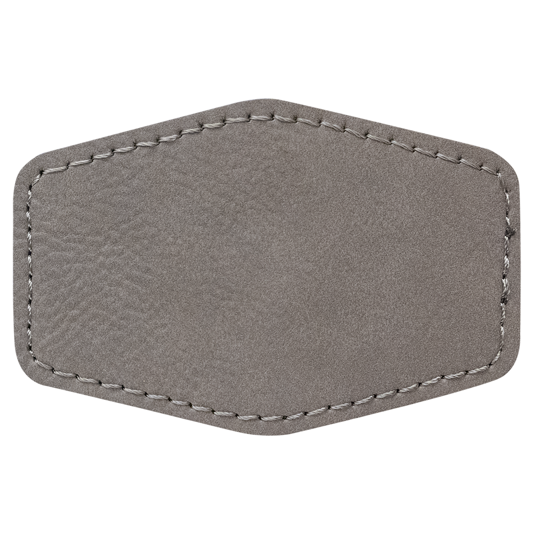 Hex Leatherette Patches 3x2