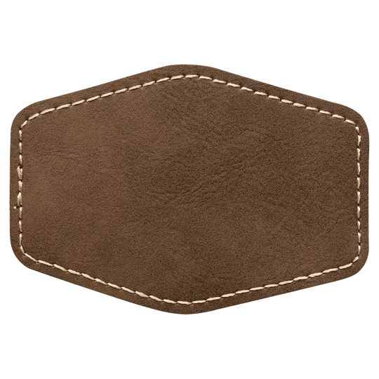Hex Leatherette Patches 3x2