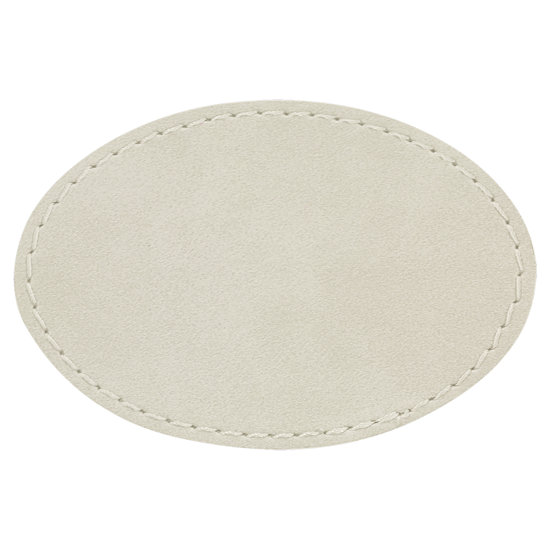 Oval Leatherette Patches 3x2