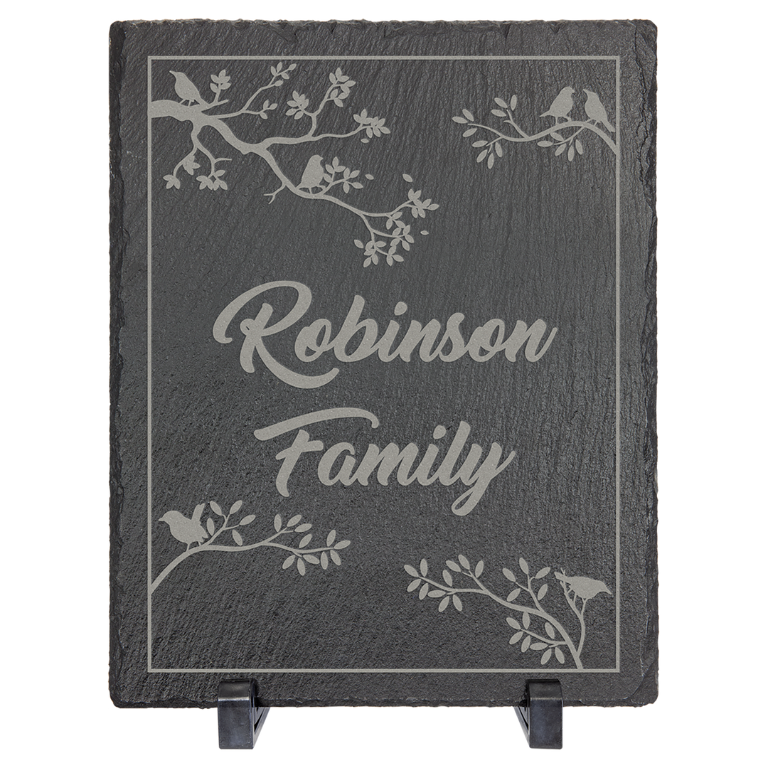 Custom Engraved Slate Stone Plaque - Personalized Home Decor