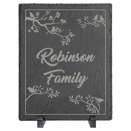 Custom Engraved Slate Stone Plaque - Personalized Home Decor