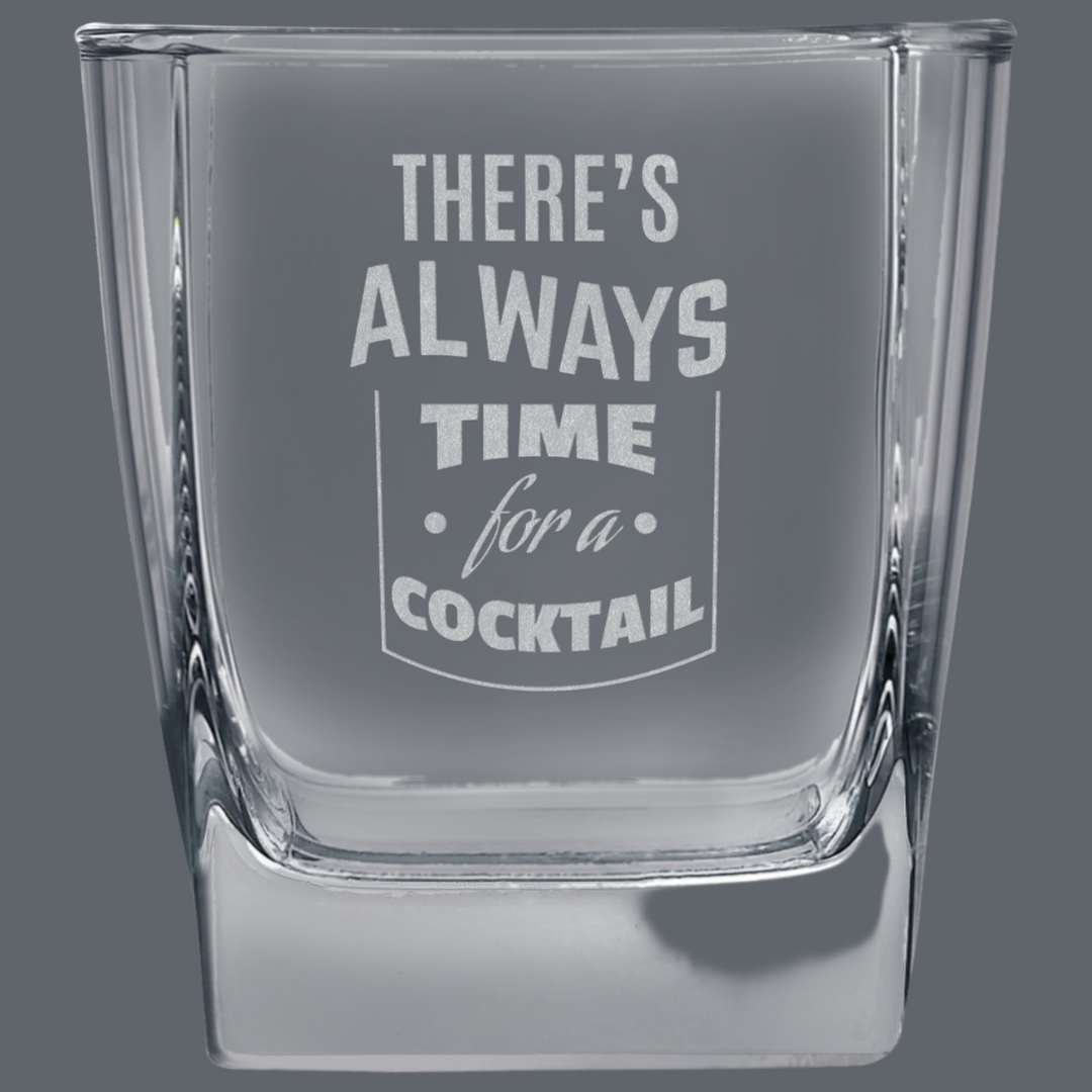 10.5 oz square rocks glass