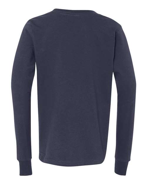 Bella + Canvas Youth Jersey Long-Sleeve T-Shirt Template