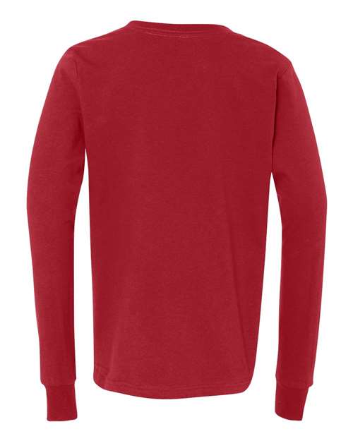 Bella + Canvas Youth Jersey Long-Sleeve T-Shirt Template