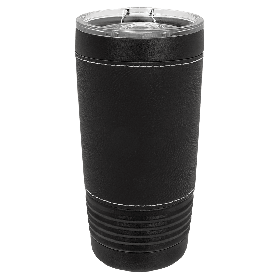 20oz Black w/ Leatherette Tumbler