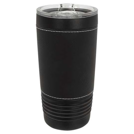 20oz Black w/ Leatherette Tumbler
