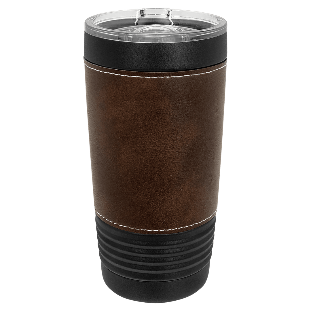 20oz Black w/ Leatherette Tumbler