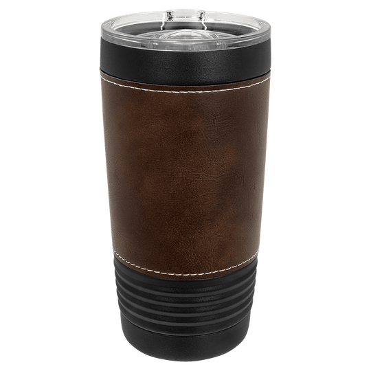 20oz Black w/ Leatherette Tumbler