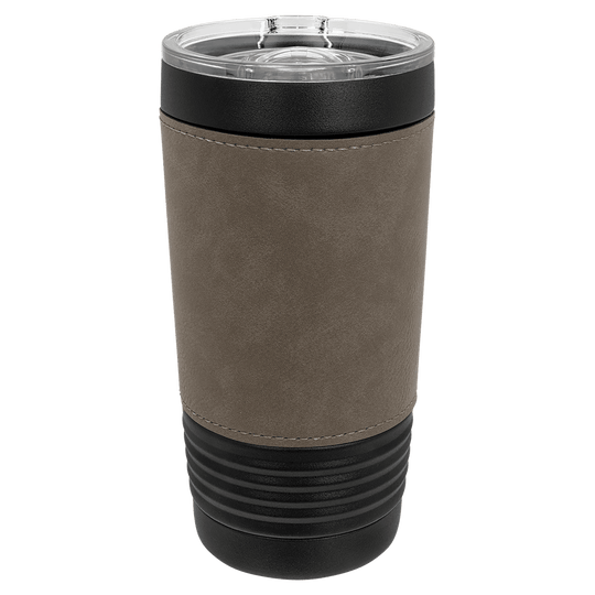 20oz Black w/ Leatherette Tumbler