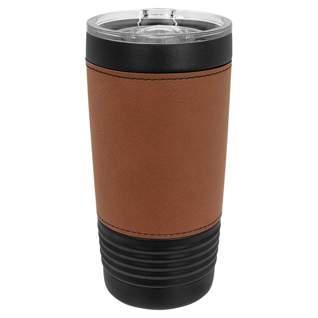 20oz Black w/ Leatherette Tumbler