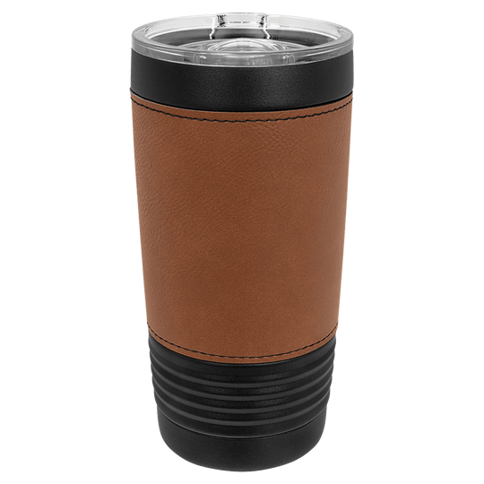 20oz Black w/ Leatherette Tumbler