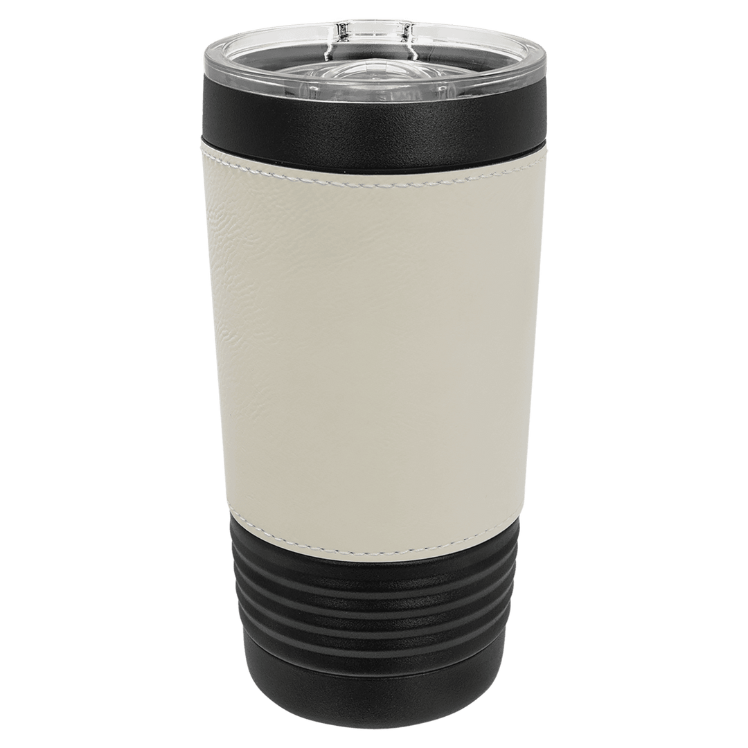 20oz Black w/ Leatherette Tumbler
