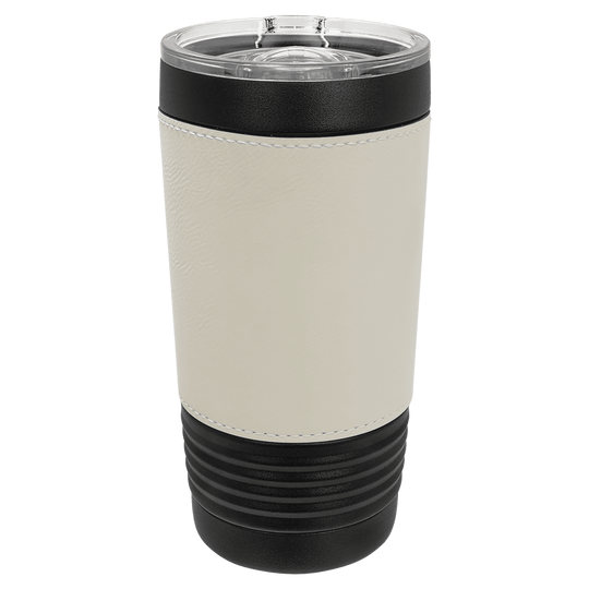 20oz Black w/ Leatherette Tumbler