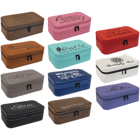 Customizable Leatherette Jewelry Box