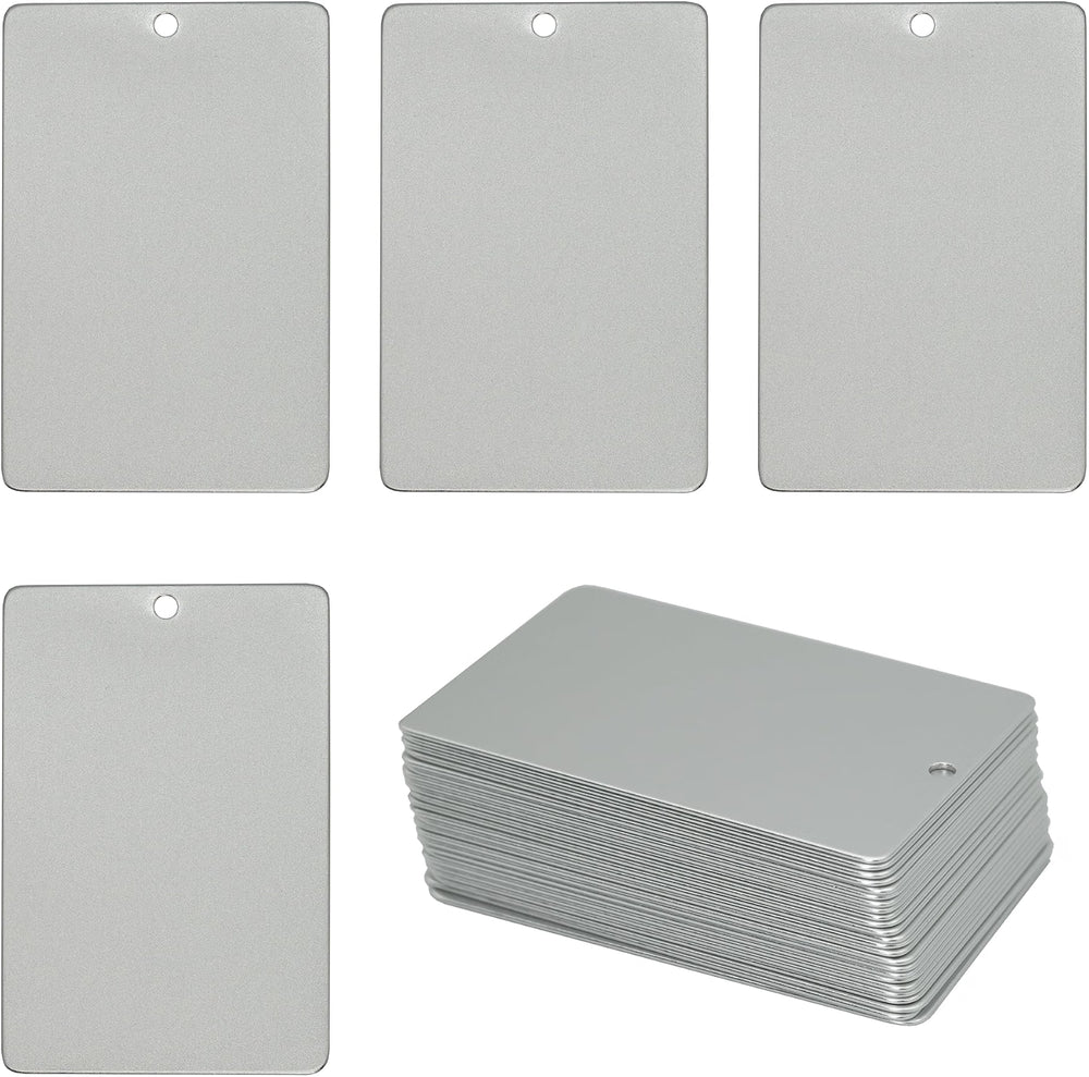 Laser Engraved Anodized Aluminum Tag Blanks 2x3 Inch